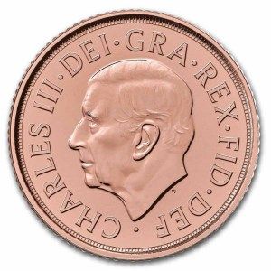 Moneda de Oro Soberano 2024 BU Anverso