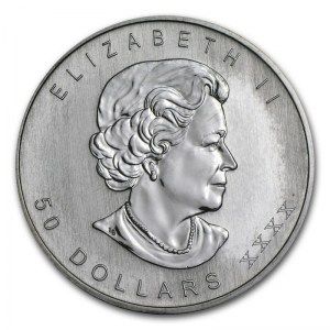 Moneda Maple Leaf de Paladio 1 oz reverso