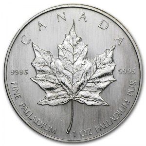 Moneda Maple Leaf de Paladio 1 oz