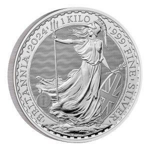 Moneda de Plata Britannia 1 kg 2024 BU Lateral