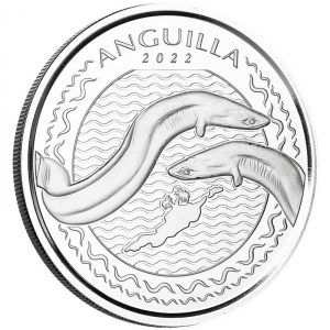 Moneda 9 / EC8 Anguila de Plata 1 oz 2022 BU