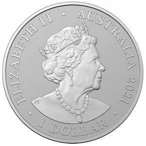 Moneda Delfín Fraser de Plata 1 oz 2021 reverso