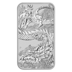 Moneda Dragón Rectangular de Plata 1 oz 2023 BU