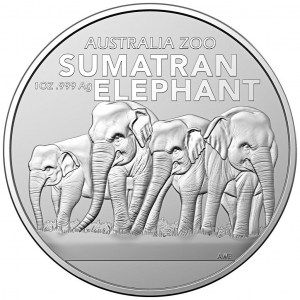 Moneda Elefante de Sumatra de Plata 1 oz 2022 BU