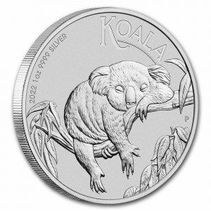 Moneda Koala de Plata 1 oz 2022 BU borde estriado