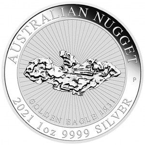 Moneda Pepita -Golden Eagle- de Plata 1 oz 2021