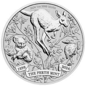 Moneda de Plata The Perth Mint - 125 Aniversario 1 oz 2024 BU