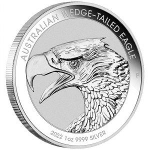 Moneda Wedge Tailed Eagle de Plata 1 oz 2022 BU perfil