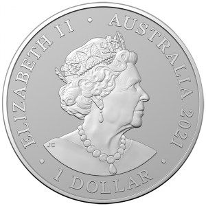 Moneda Zoo de Australia -Guepardo- de Plata 1 oz 2021 reverso