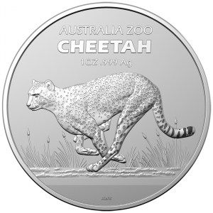 Moneda Zoo de Australia -Guepardo- de Plata 1 oz 2021