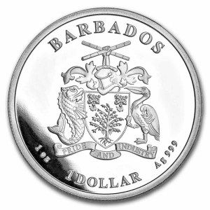 Moneda de Plata Pelícano Caribeño 1 oz 2023 BU reverso
