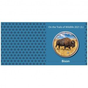 Moneda Maple Leaf Bisonte de Plata 1 oz 2021 documentación