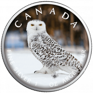 Moneda Maple Leaf Buho Nevado de Plata 1 oz 2021