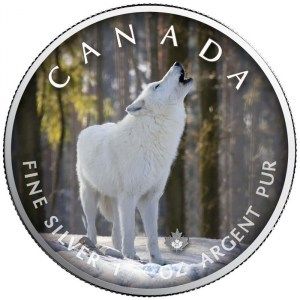 Moneda Maple Leaf Lobo Ártico de Plata 1 oz 2021