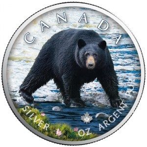 Moneda Maple Leaf Oso Negro de Plata 1 oz 2021