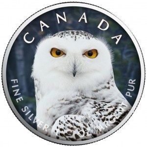 Moneda Maple Leaf  Wildlife Búho Nevado de Plata 1 oz 2021