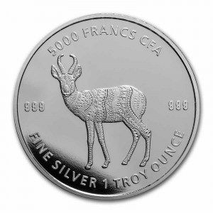 Moneda Mándala Antílope de Chad de Plata 1 oz 2021