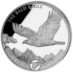Moneda Águila Calva de la Rep. Democrática del Congo de Plata 1 oz 2021
