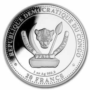 Moneda Archaeopteryx de Plata 1 oz 2021 reverso