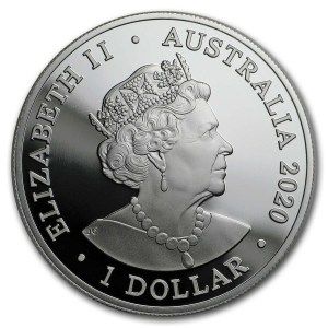 Moneda Delfín Acróbata de Plata 1 oz 2020 reverso