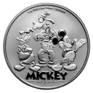 Moneda de Plata Disney Mickey y sus amigos 1 oz 2025 BU