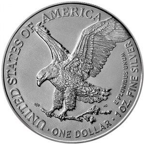 Moneda American Eagle - Jaguar de Plata 1 oz 2022 Color-BU reverso