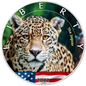Moneda American Eagle - Jaguar de Plata 1 oz 2022 Color-BU