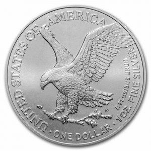 Moneda American Eagle Tipo 2 de Plata 1 oz 2021 reverso