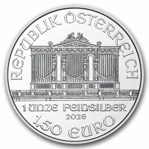 Moneda de Plata Filarmónica REBU 1 oz 2026 BU