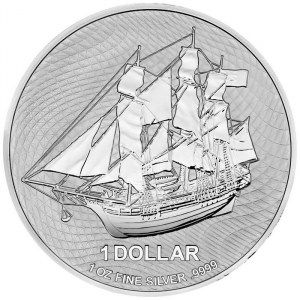 Moneda Bounty de Islas Cook de Plata 1 oz 2022 BU