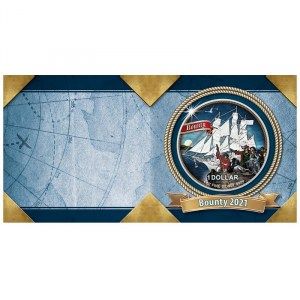 Moneda Bounty Motín de Plata 1 oz 2021 detalle