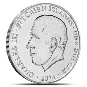 Moneda de Plata Año Lunar del Dragón de Pitcairn 1 oz 2024 BU Reverso