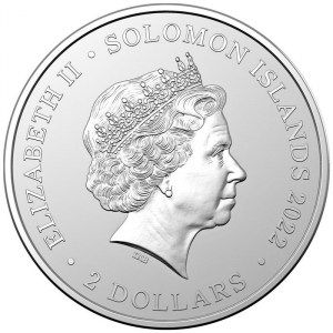 Moneda Reinas Pirata: Mary Read de Plata 1 oz 2022 BU reverso