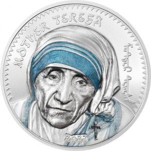 Moneda Madre Teresa de Plata 1 oz 2022 Color-Proof