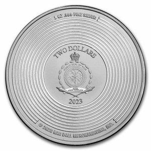 Moneda de Plata Aerosmith 50 Aniversario 1 oz 2023 BU reverso