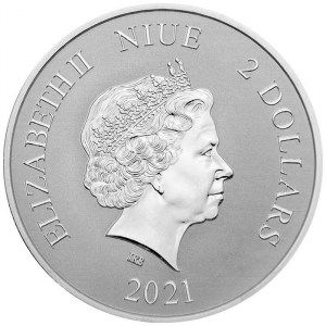 Moneda Animales Celestiales Tortuga Negra de Plata 1 oz 2021 reverso