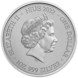 Moneda Depredadores del Ápice: Puma vs Oso de Plata 1 oz 2022 BU reverso
