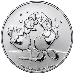 Moneda Disney Donald y Daisy de Plata 1 oz 2021