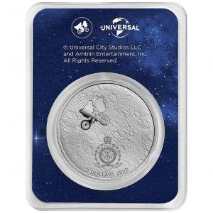 Moneda E.T. 40 Aniversario de Plata 1 oz 2022 Color-BU Blister reverso