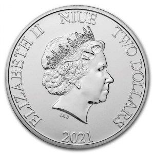 Moneda Halcón Milenario de Star Wars de Plata 1 oz 2021 reverso