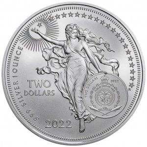Moneda Iconos de la Inspiración: Albert Einstein de Plata 1 oz 2022 BU reverso