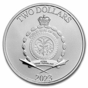 Moneda de Plata Mandalorian: Grogu "Baby Yoda" de Star Wars 1 oz 2023 BU Reverso