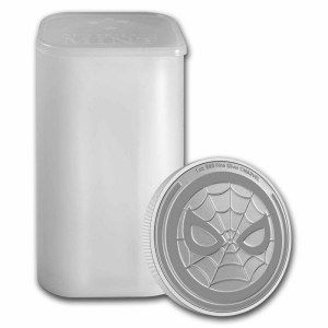 Moneda de Plata Marvel Comics: Spider-Man 1 oz 2023 BU tubo