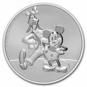 Moneda Mickey y Goofy de Disney de Plata 1 oz 2021