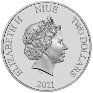 Moneda Piratas del Caribe La Perla Negra de Plata 1 oz 2021 reverso
