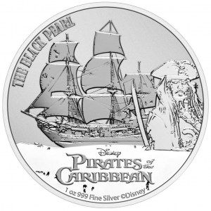 Moneda Piratas del Caribe La Perla Negra de Plata 1 oz 2021