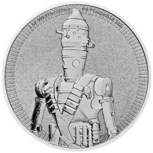 Moneda Star Wars Mandalorian: IG-11 de Plata 1 oz 2022 BU