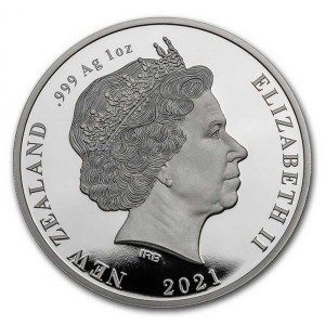 Moneda Kiwi de Plata 1 oz 2021 reverso