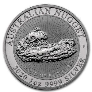 Moneda Pepita -Hand of Faith- de Plata 1 oz 2020
