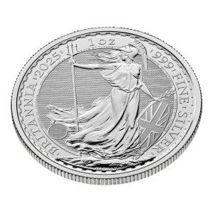 Moneda de Plata Britannia 1 oz 2025 BU Perfil